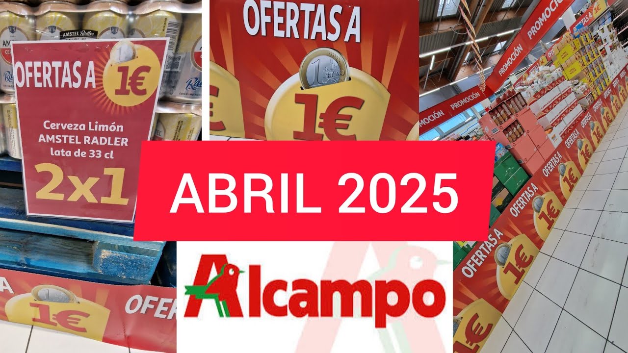 Alcampo todo a 1 euro Abril 2025.  Lo que consegu&iacute; de oferta supermercado Espa&ntilde;a.