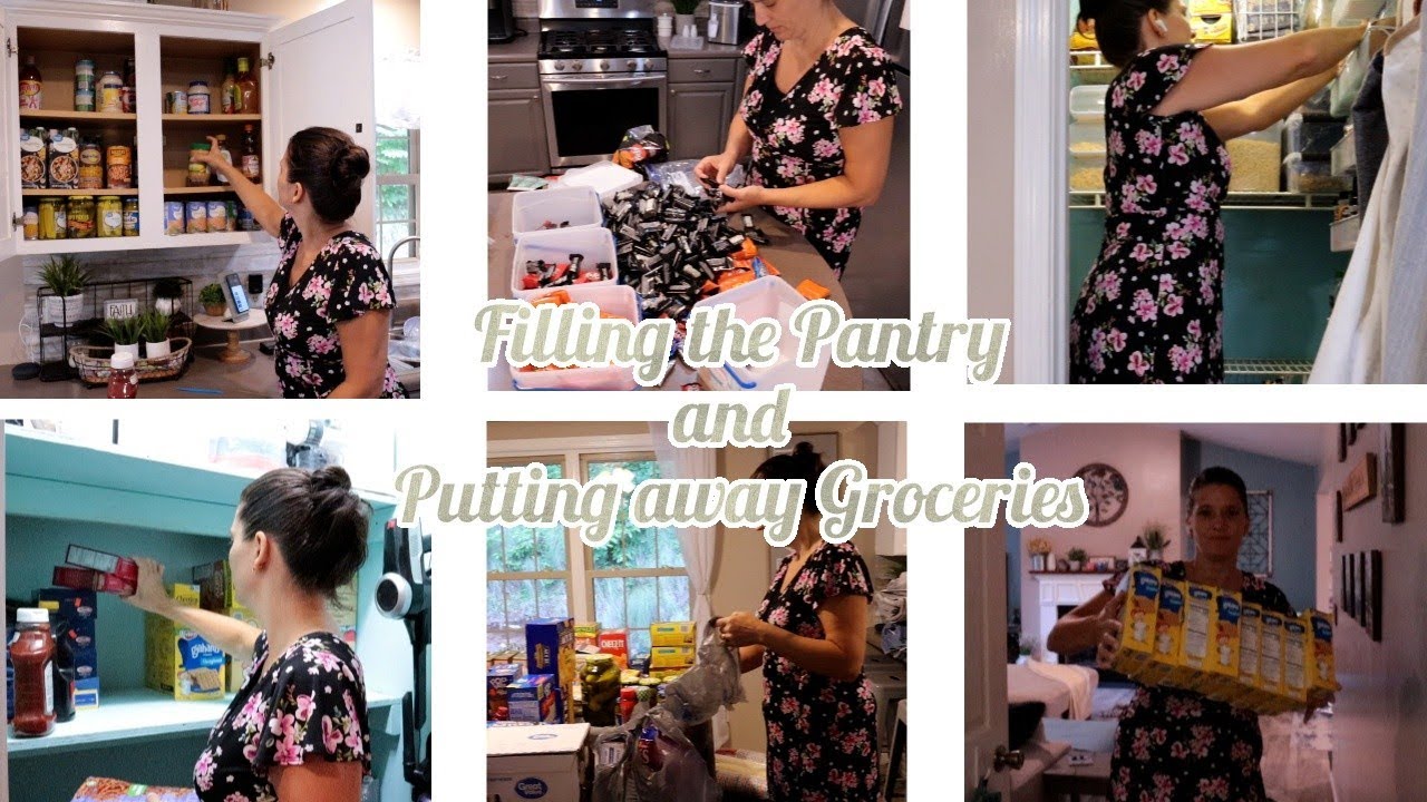 Putting away groceries and Filling up the pantry | Large family LIFE