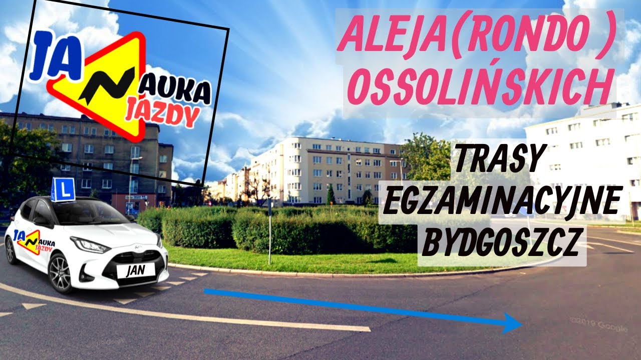 🚗ALEJA (RONDO) OSSOLIŃSKICH - TRASY EGZAMINACYJNE - BYDGOSZCZ #8🚗