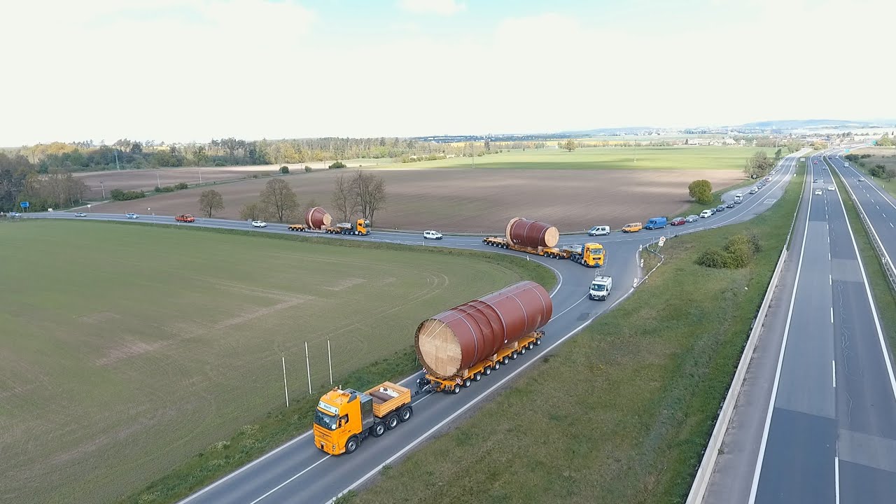 Přeprava nové pračky na cukrovou řepu 2 část - Nadměrný náklad / Oversize load / Schwertransport