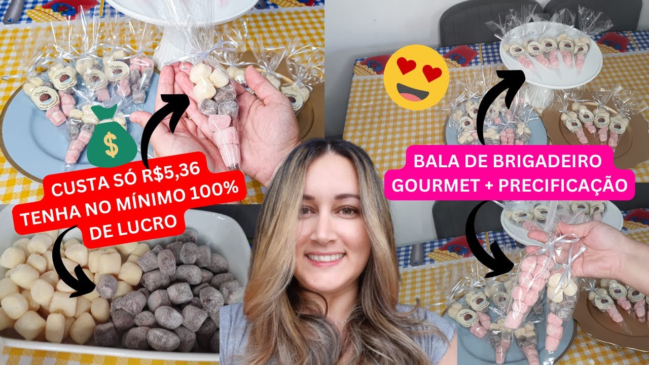 RECEITA BALA DE BRIGADEIRO GOURMET + PRECIFICAÇÃO + DICAS #delivery #ifood #confeitaria #brigadeiro