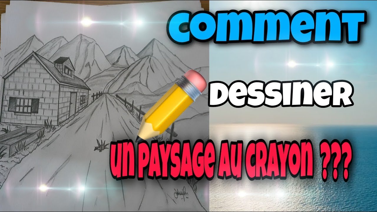 COMMENT DESSINER UN PAYSAGE AU CRAYON? SPEED DRAWING⚡[astuce]