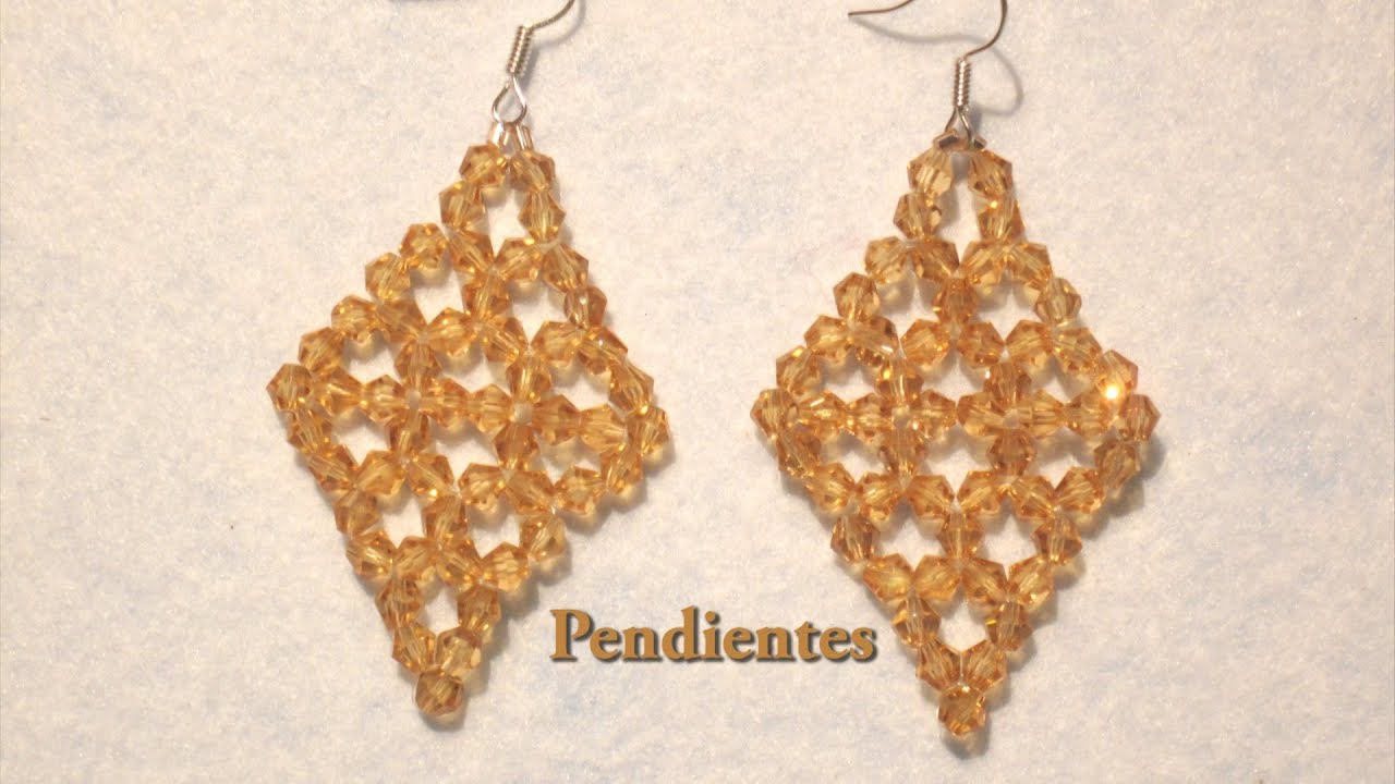 Como hacer unos pendientes en forma de rombo