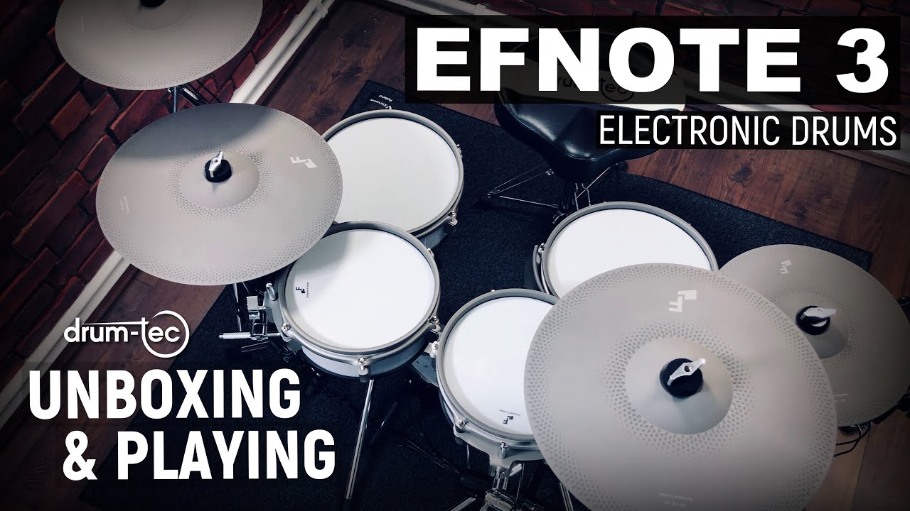 EFNOTE 3 electronic drums Unboxing & Playing by drum-tec