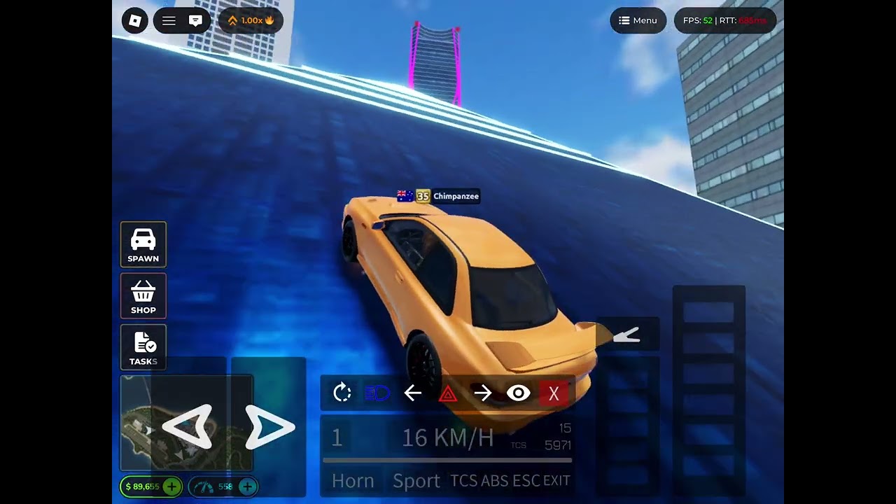 Playing realistic car driving in Roblox with the new Subaru wrx