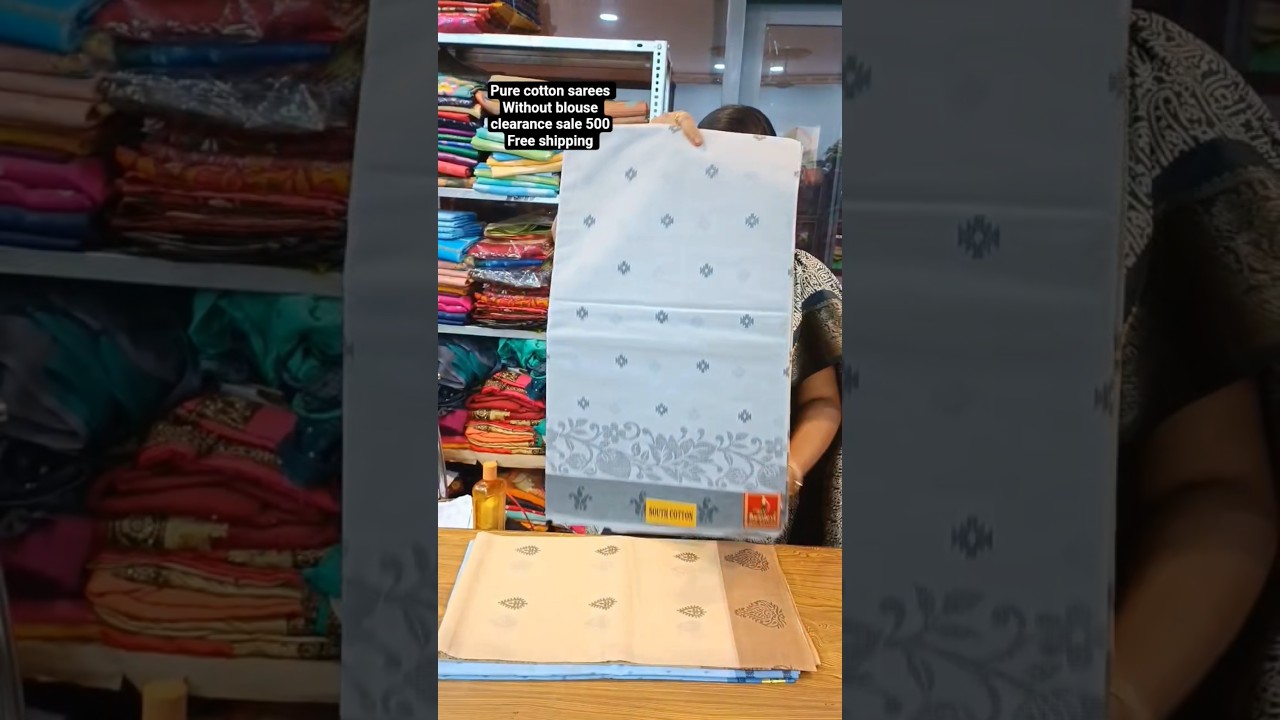 pure cotton sarees without blouse 500/- free shipping