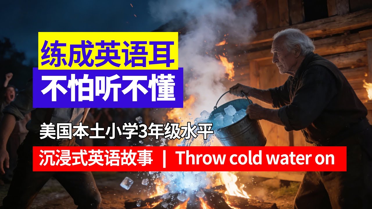 美国小学3年级水平｜沉浸式跟读｜用母语法自然形成英语耳｜从适合你的难度开始 大量反复听｜Throw cold water on#英语口语 #英语听力 #日常英语 #母语学习法 #英语故事