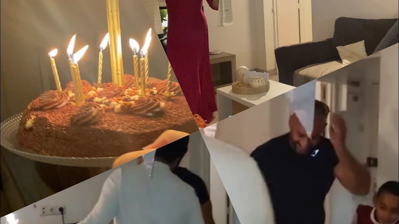 فاجات زوجي مع العائلة بعيد ميلاده كيفاه كانت ردة فعله😱j’ai surpris mon mari de avec  ma famille 😱