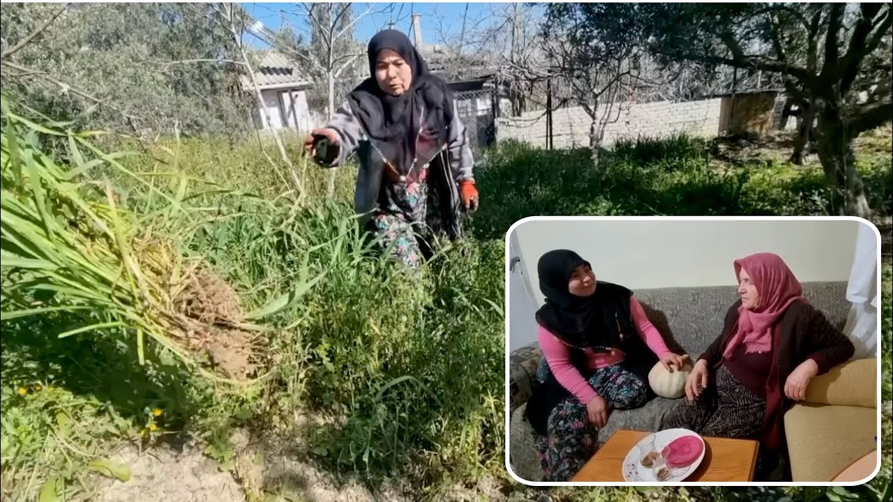 EBEMİN TARİFİ KURU PATLICAN YEMEĞİ | TELTERE EKİMİ | ARKADAŞIM EN SEVDİĞİM HEDİYEYİ GETİRDİ