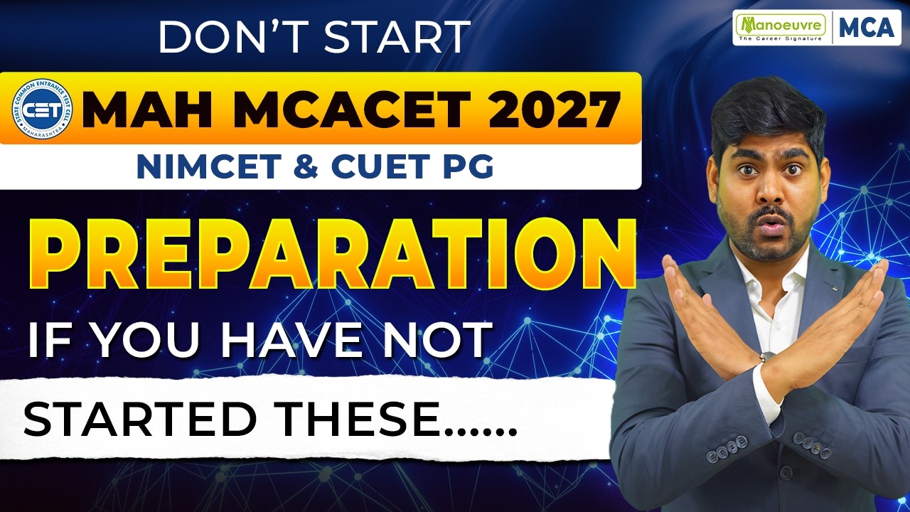 Don't Start MCACET 2027 Preparation | Avoid These Mistakes !!