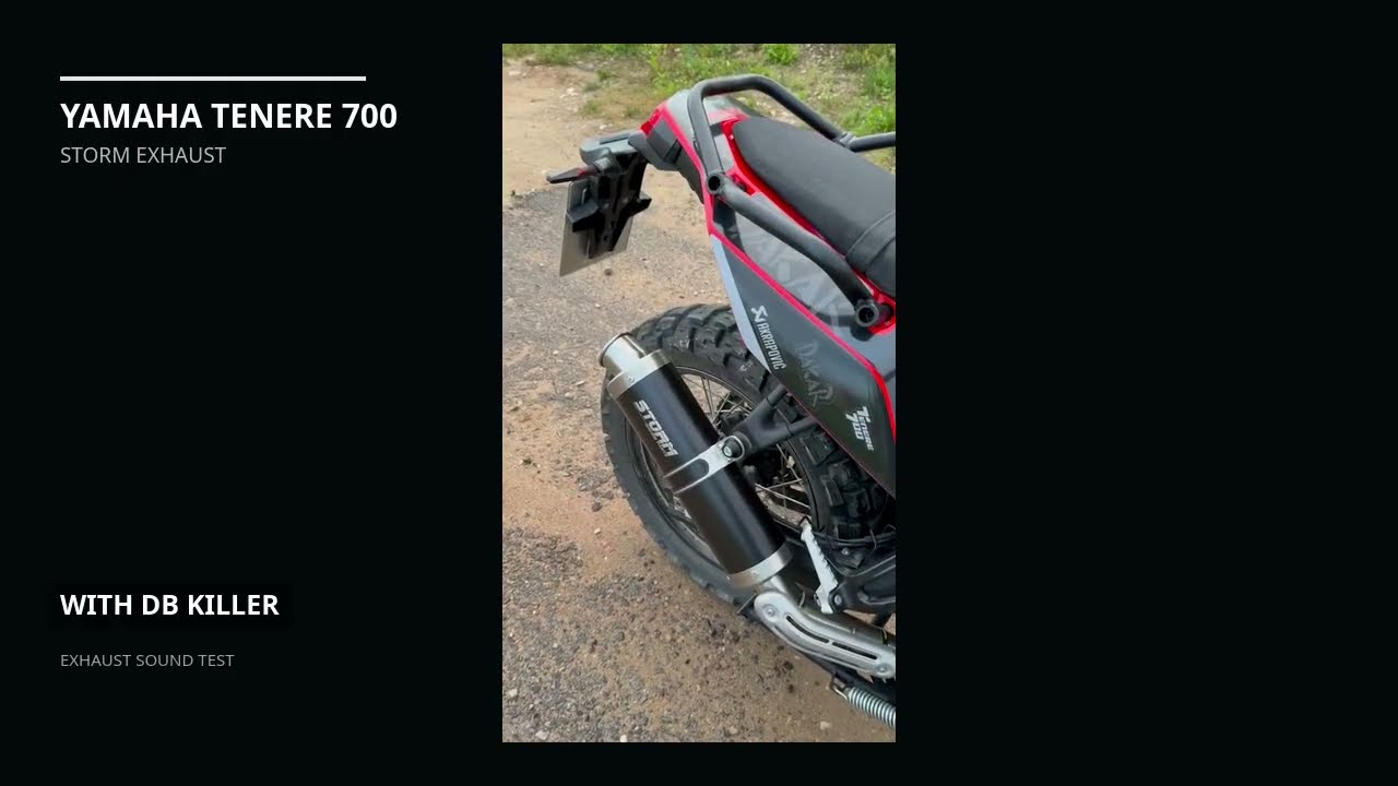 Yamaha Tenere 700 Storm Exhaust Sound | DB Killer vs NO DB Killer?
