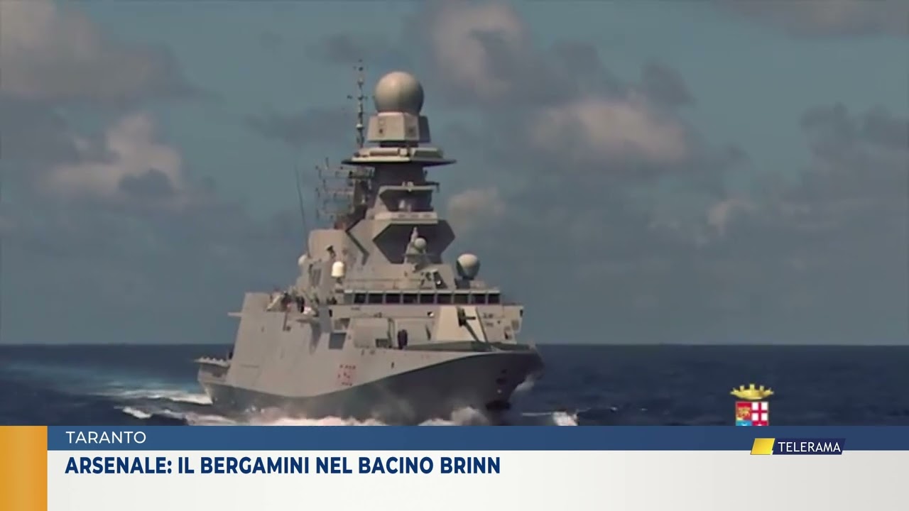Taranto.Arsenale: il Bergamini nel bacino Brinn