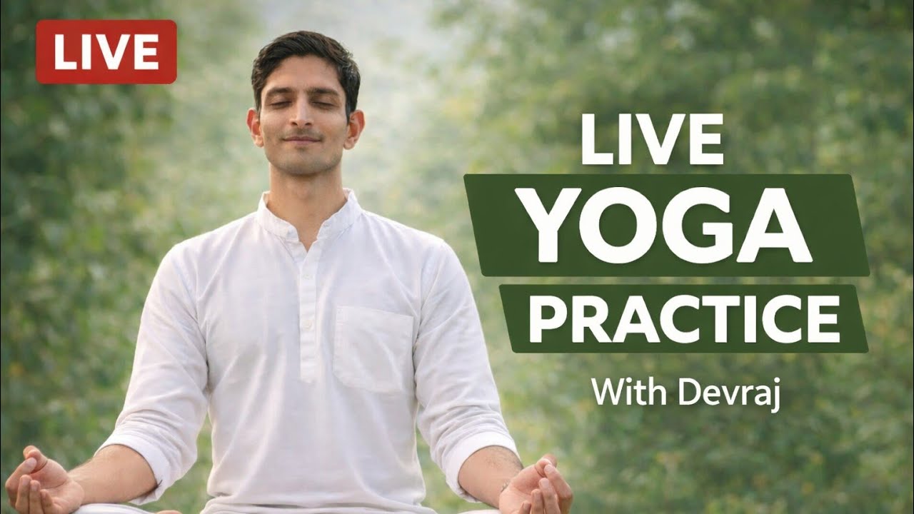 🔴LIVE Evening Yoga Practice | Daily Yoga for Body & Mind | 6:00–7:00 PM IST