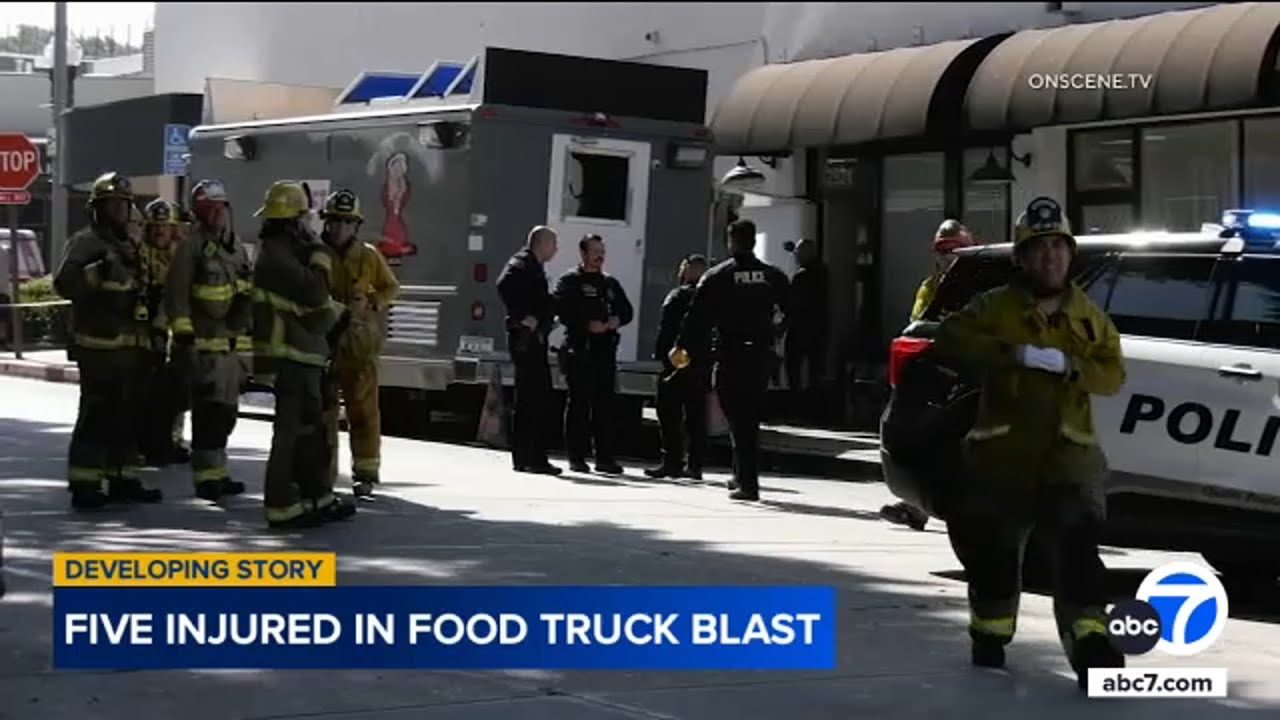 5 people injured after food truck explodes in Whittier