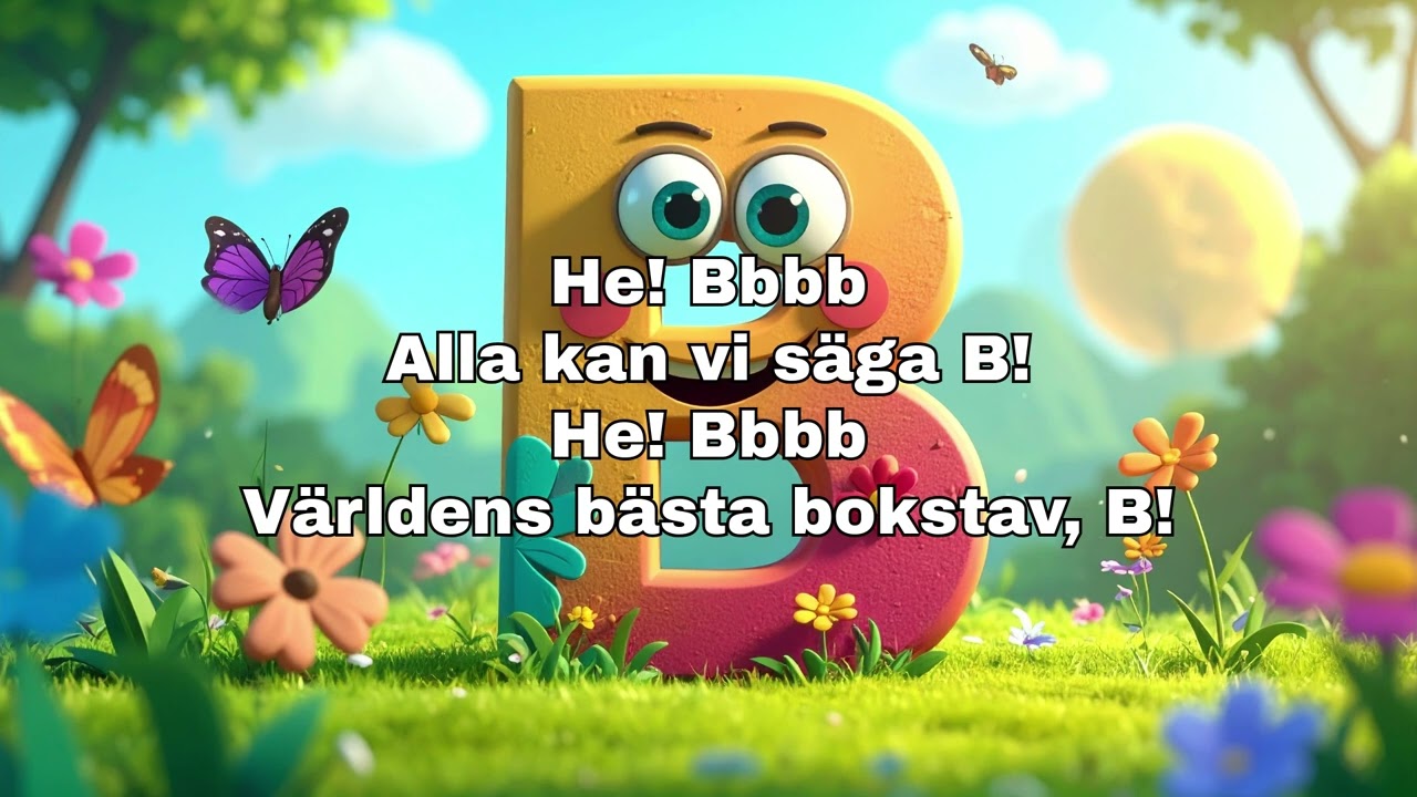 Bokstavssång - Bokstaven B (av utforska.se)