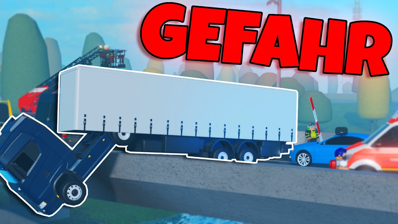 LKW FÄLLT VON BRÜCKE | GROßEINSATZ in NOTRUF HAMBURG |  ROBLOX Deutsch