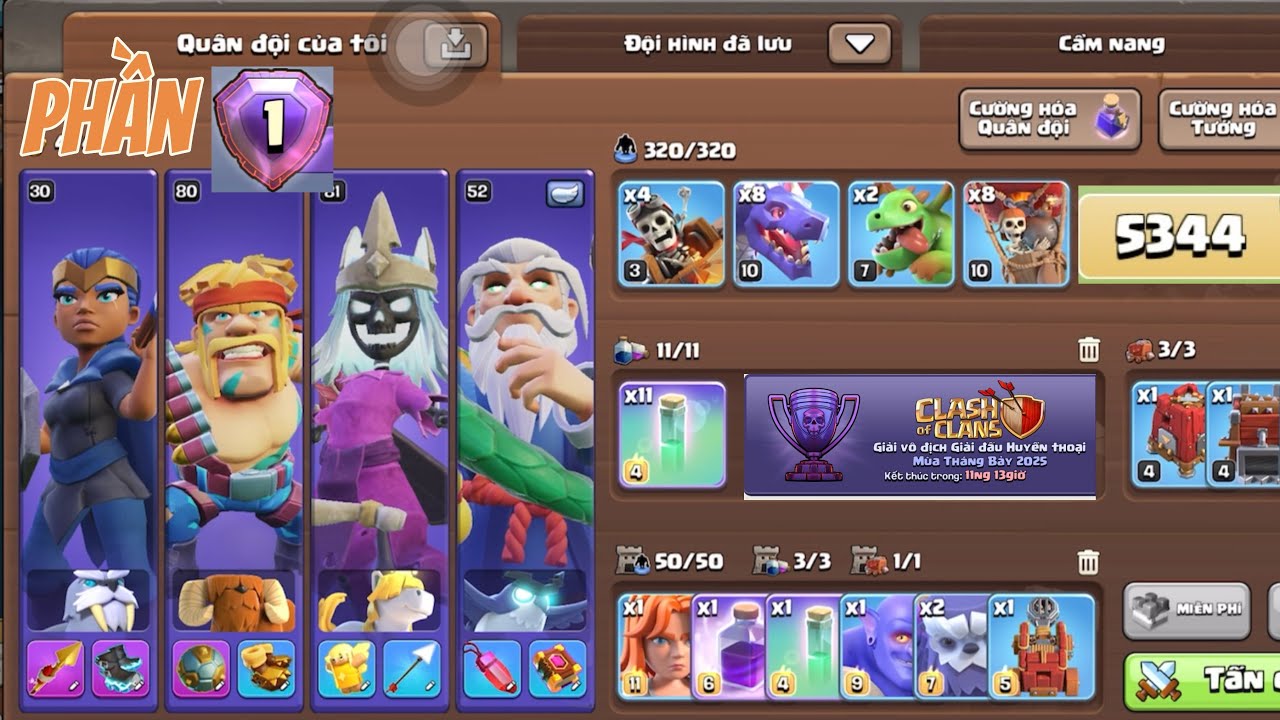 TH15 Combo Rồng Lửa Leo Rank Huyền Thoại Hủy Diệt Cả TH16-17 | Best War Coc