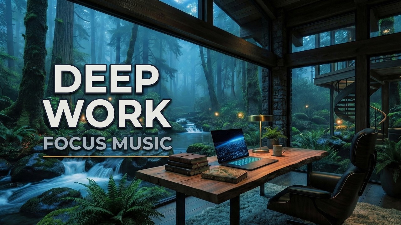 Focus Music & Chillout Work Beats | Quiet Forest Work Room for Deep Concentration