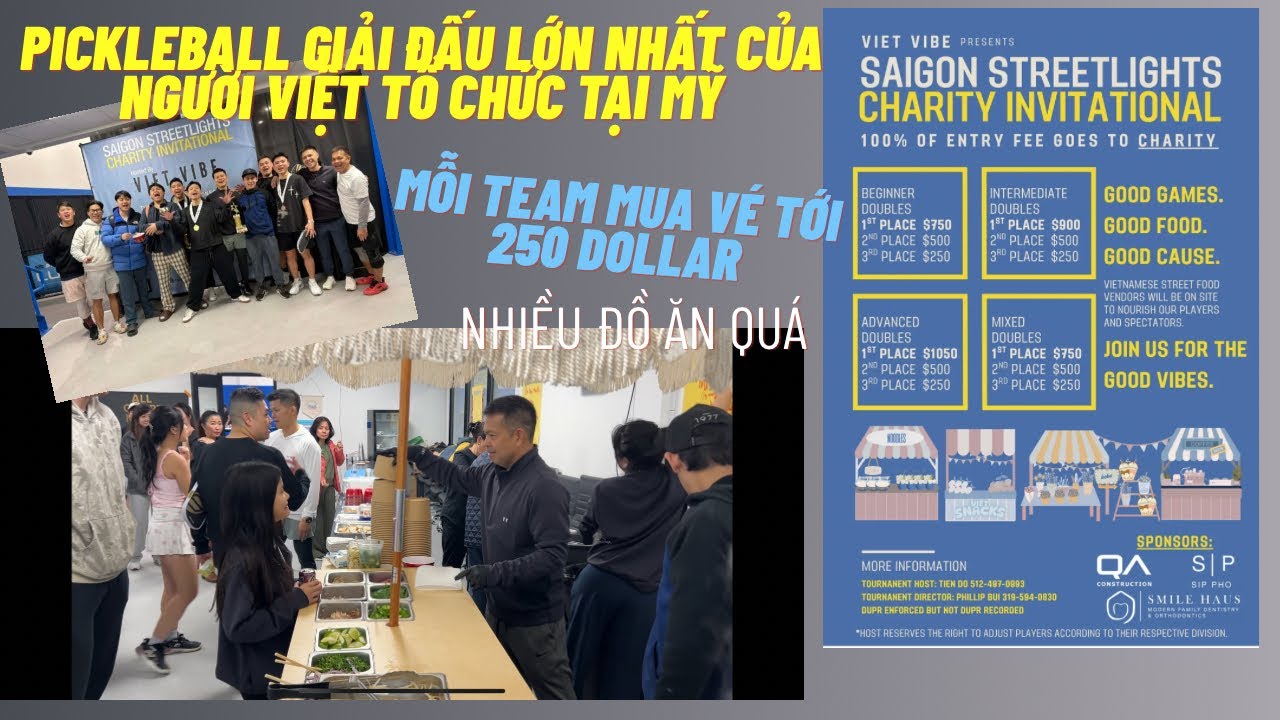 Pickleball tournament giải đấu của người việt lớn nhất ở Mỹ