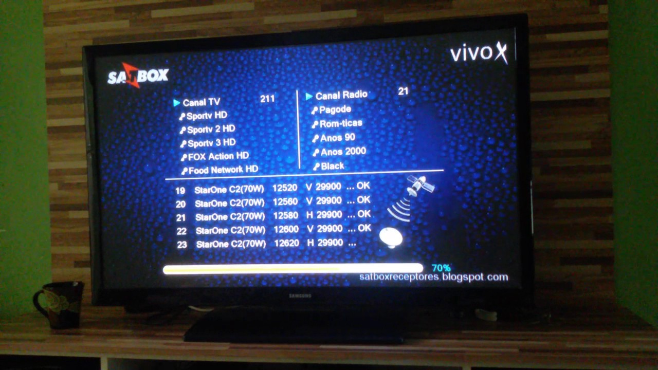Satbox vivoX Atualiza&ccedil;&atilde;o e configura&ccedil;&atilde;o
