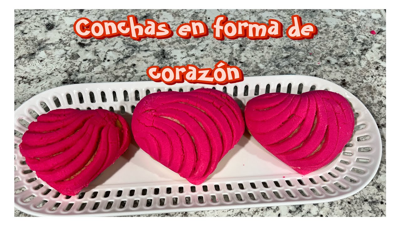 Receta de conchas en forma de corazón ￼/ pasteleslulu2