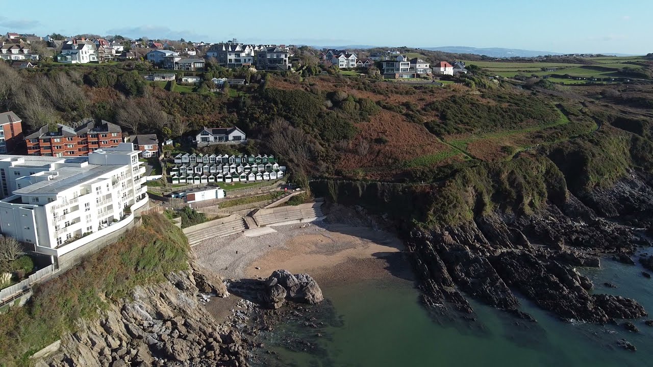 Langland & Rotherslade Bay Gower Wales , Drone tour 2 | DJI Mavic Mini DRONE HD Film | unedited clip