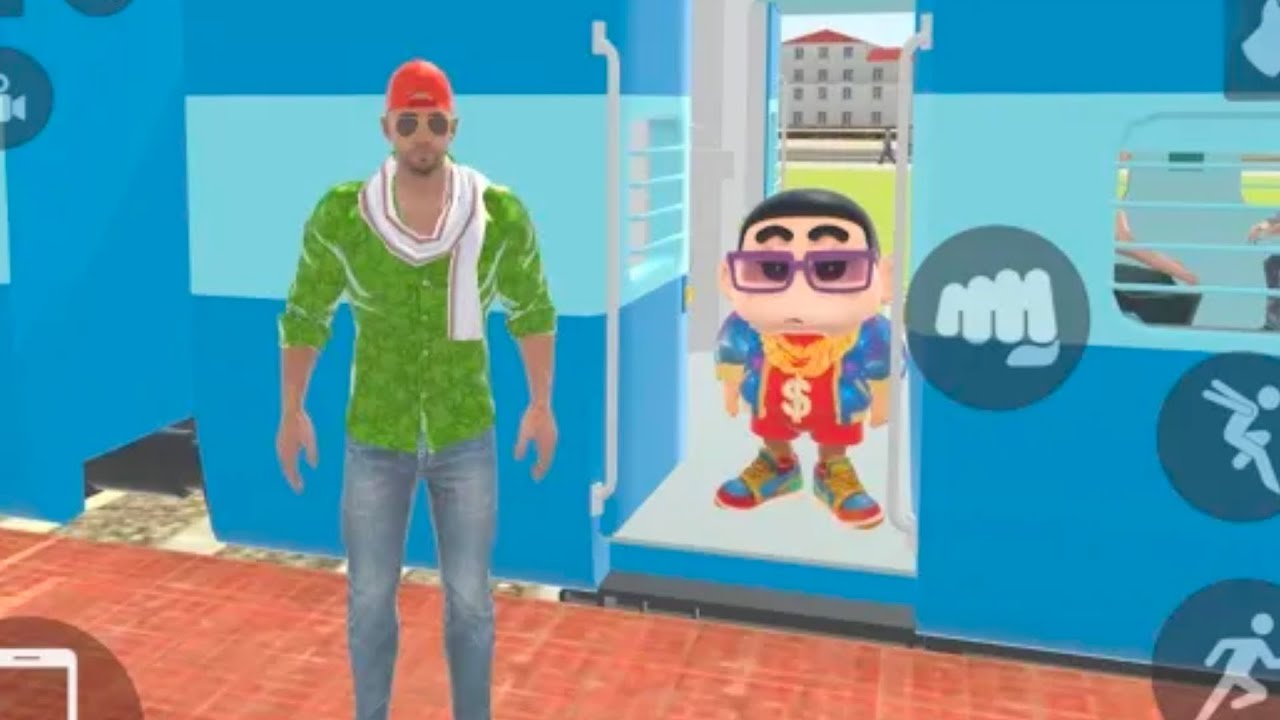 🤩 Shin-chan brother come from train 🚂 lndian auto simulator 