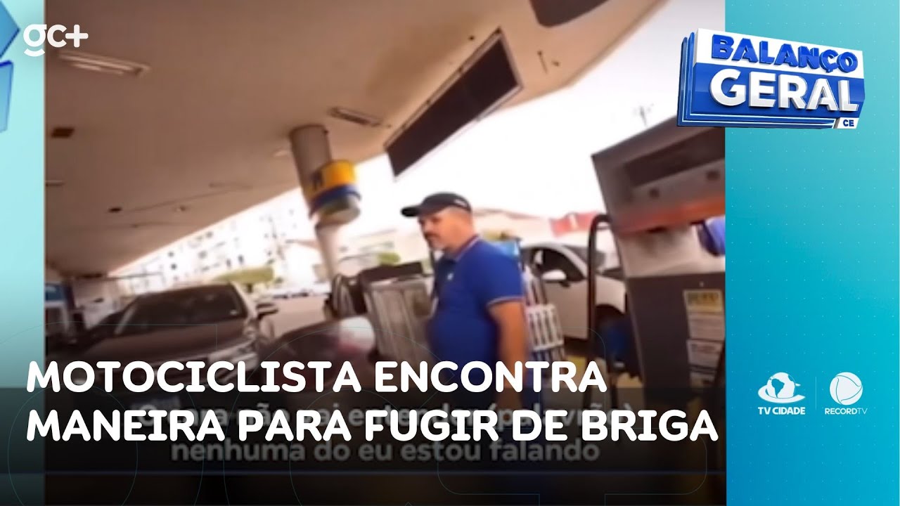 Motociclista encontra maneira inusitada para fugir de briga de trânsito | Balanço Geral CE