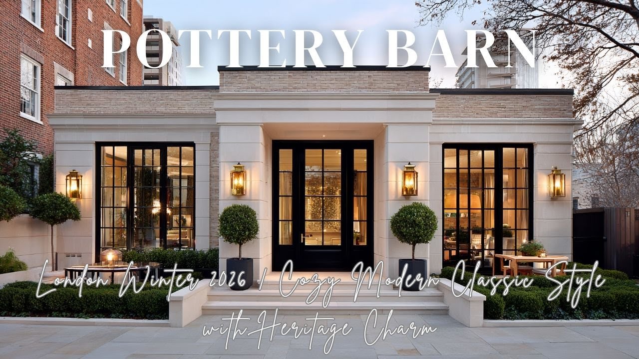 Коллекция Pottery Barn London зима 2026: Уютный современный классический стиль с очарованием трад...