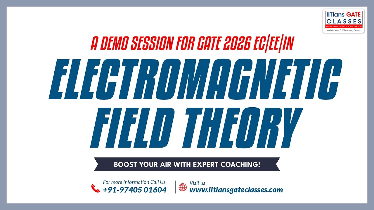 GATE 2026 EMFT Demo Class | Electromagnetic Field Theory for EC/EE/IN | Free Live Session