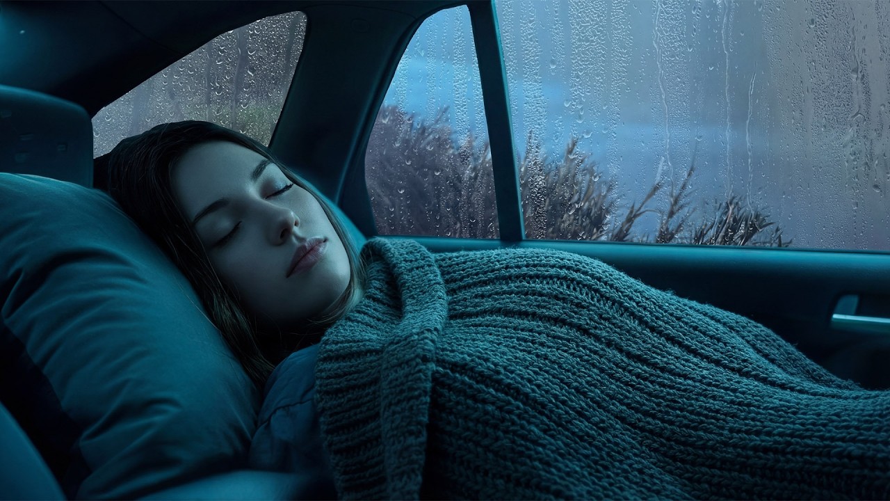 Fall Asleep in 3 Minutes 🌧️ Heavy Rain Sounds in the Car for Deep Sleep & Beat Insomnia