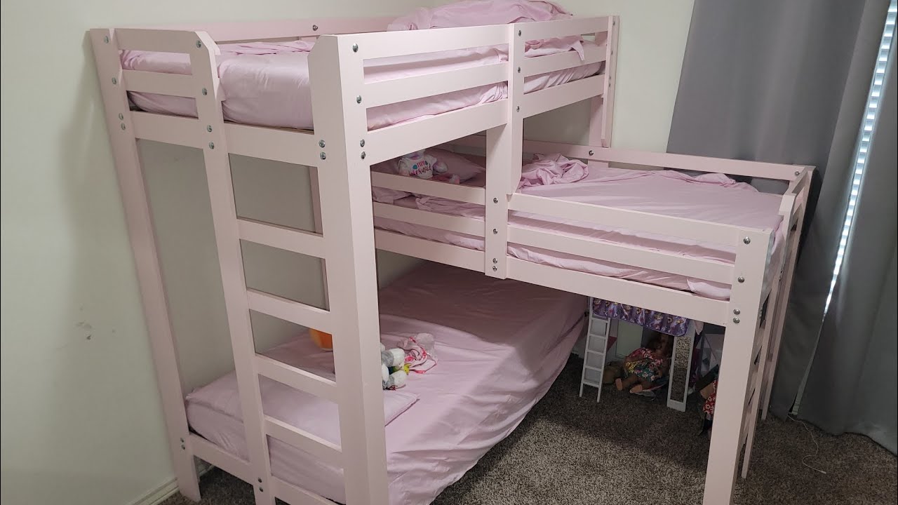 DIY triple bunk bed