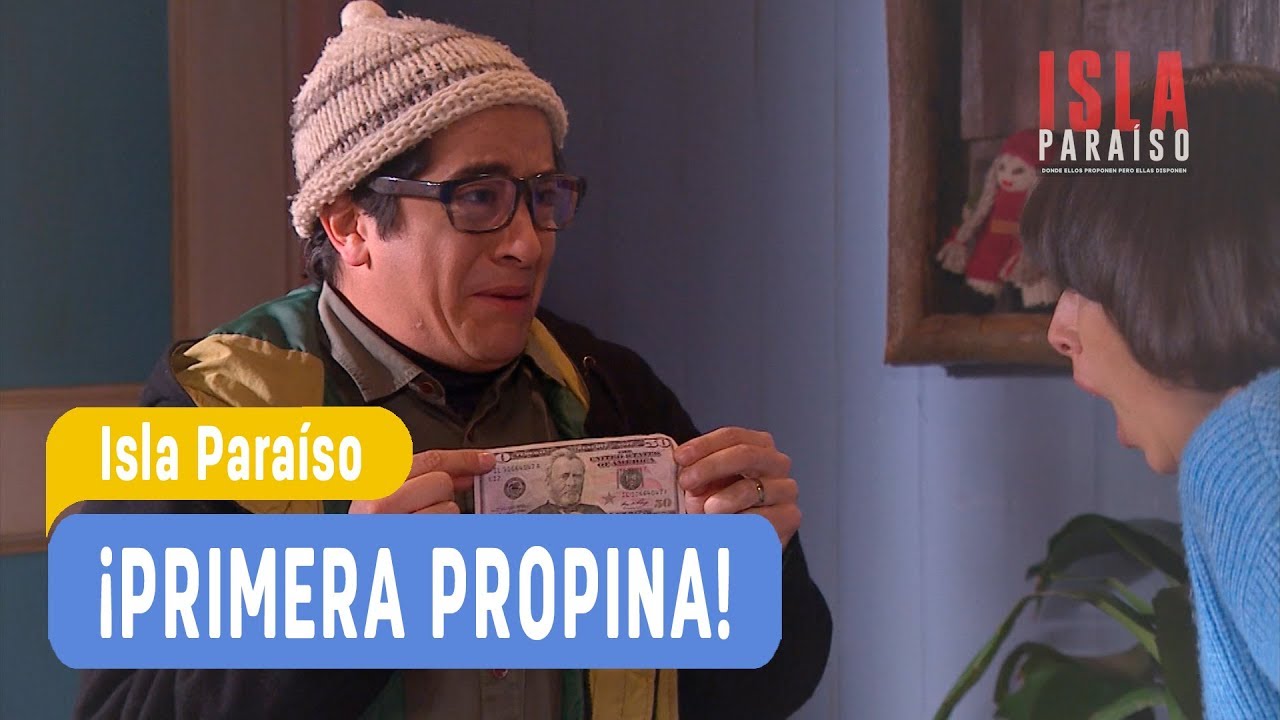 Isla Para&iacute;so - &iexcl;Primera propina! - Angelina y Juan Luis