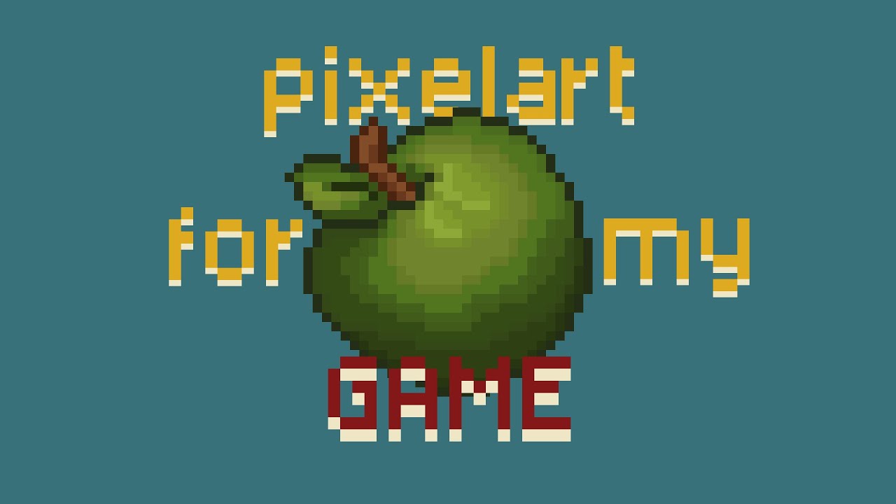 Aseprite / Time laps pixelart for a cozy game/ vibe Lo- fi/ Green apple/ Game assets