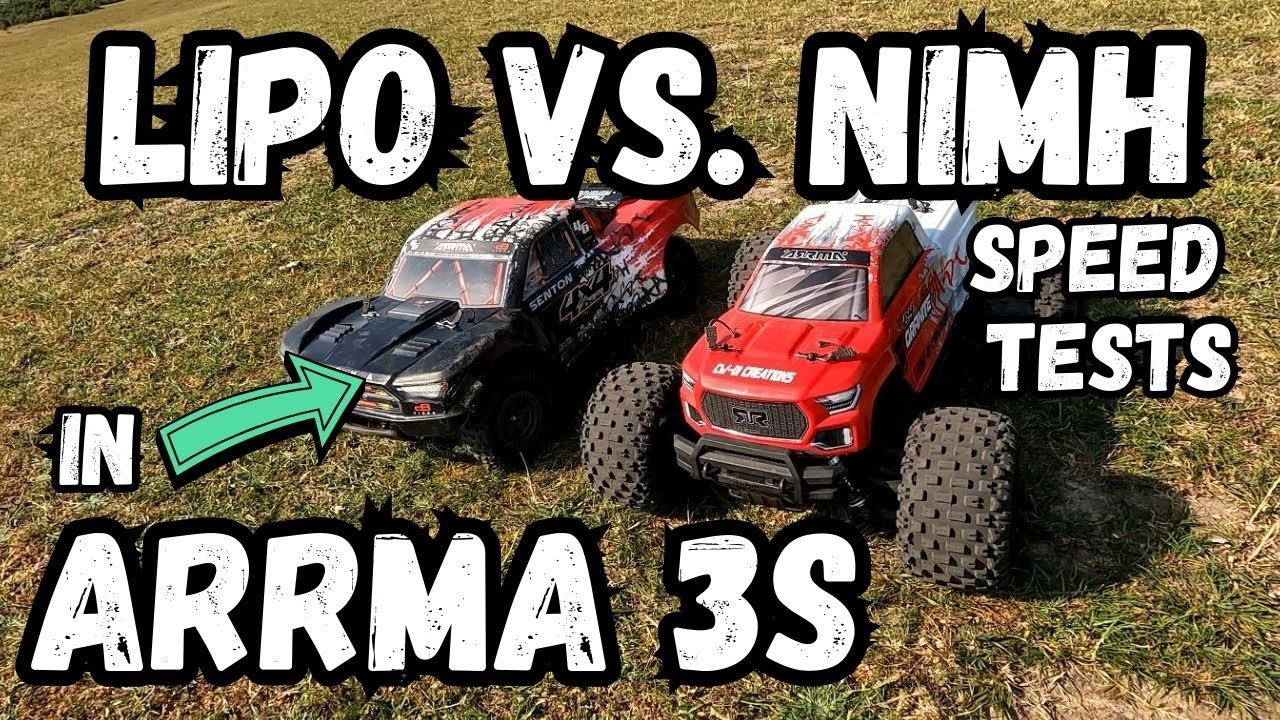 Что лучше? LiPo или NiMH аккумуляторы в автомобилях Arrma 3s. Big Rock, Granite, Senton, Typhon 3s.