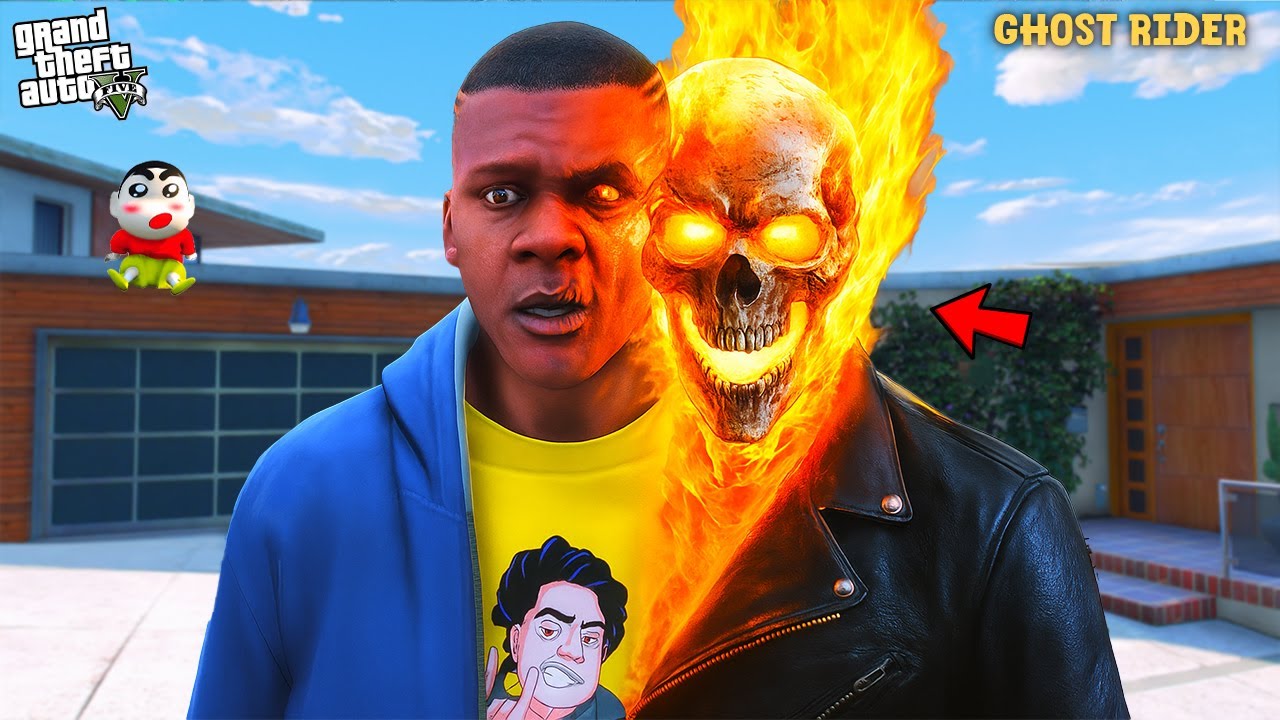 Franklin Turns Into Ghost Rider To Save Shinchan In GTA 5 | Paradox FTW
