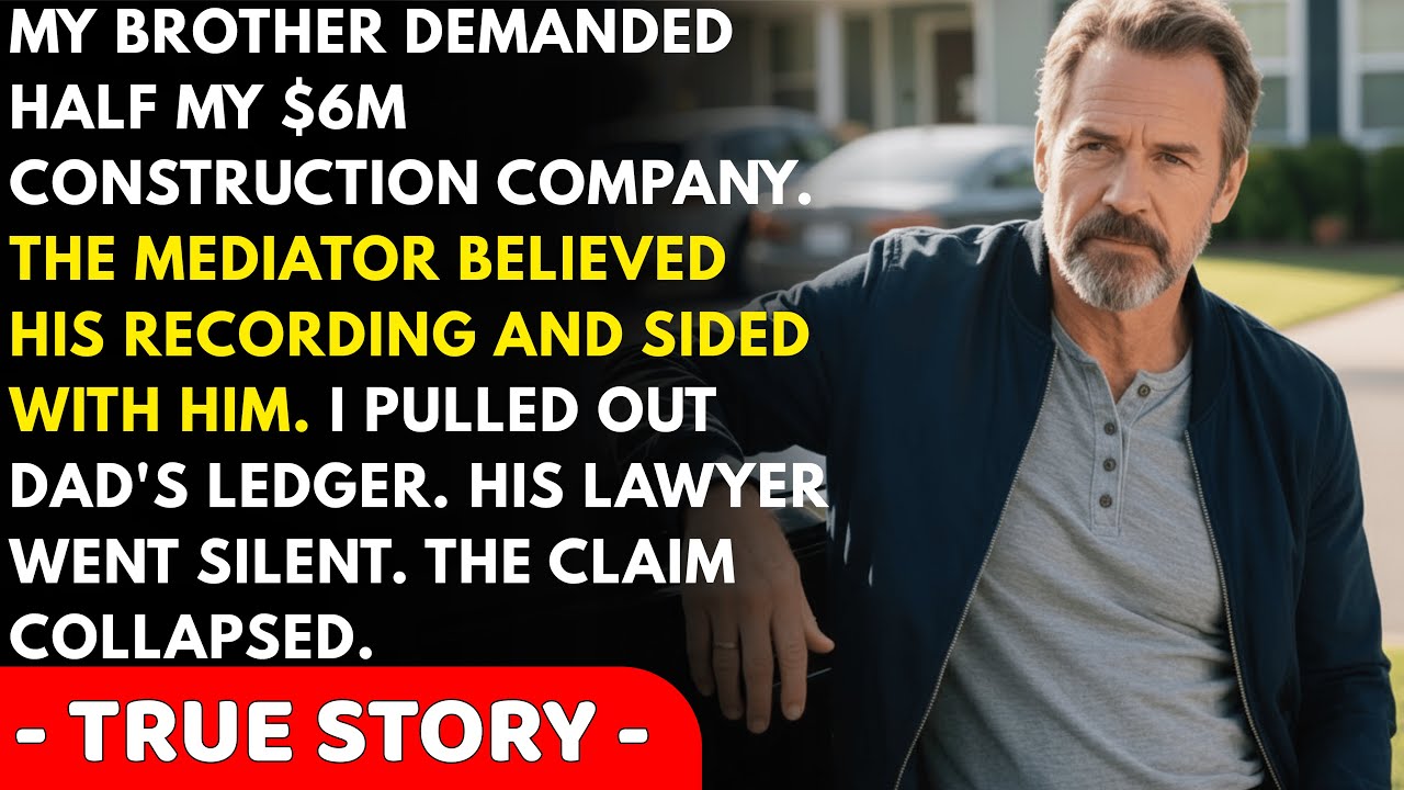 My Brother Claimed Half My $6M Construction Company In Mediation, But When I Showed Dad's Ledger...
