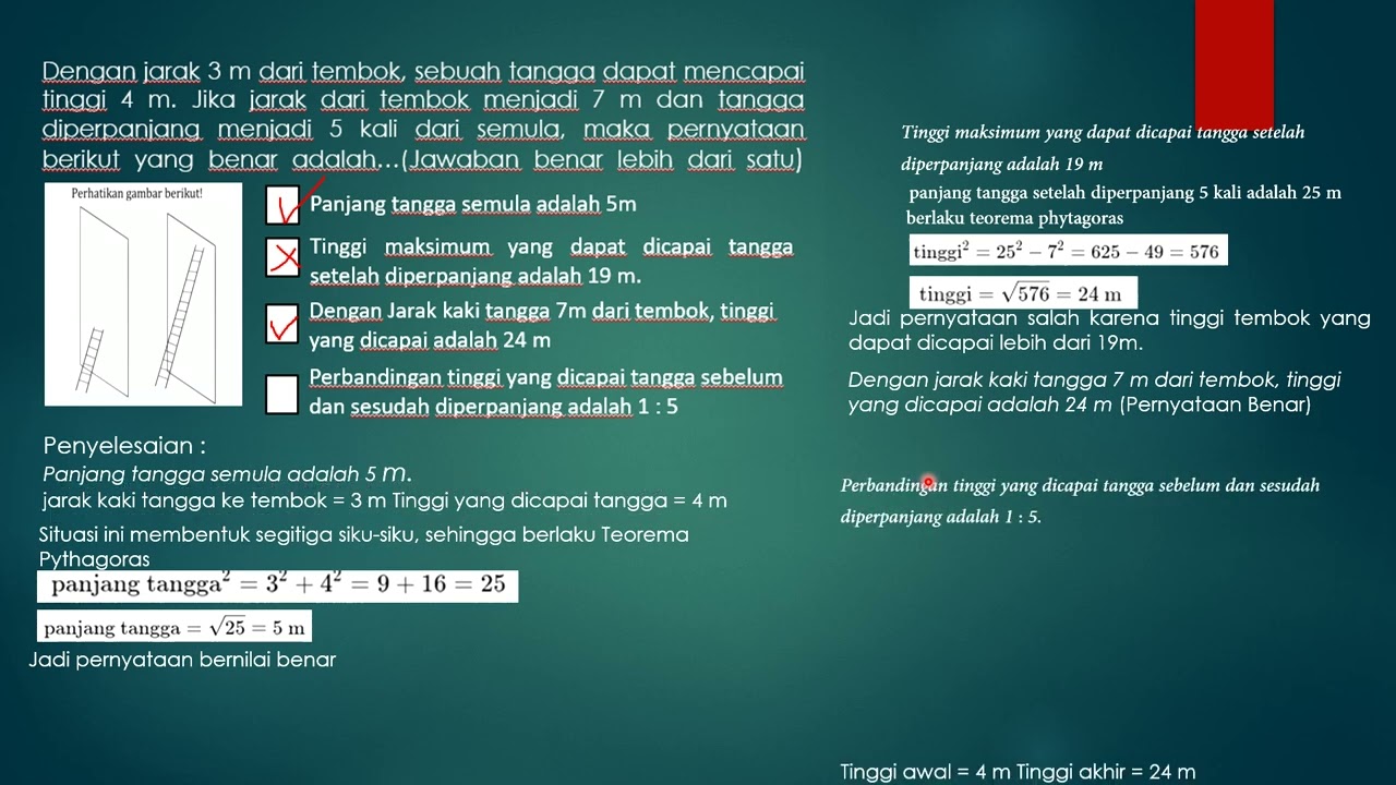 Pembahasan TKA Teorema Pythagoras dari SMP Negeri 2 Selemadeg Timur