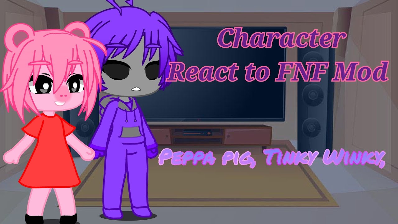 Character React FNF vs Peppa pig et/and Tinky Winky [Tinky Winky Song : Custard]•Cyber UGO React•