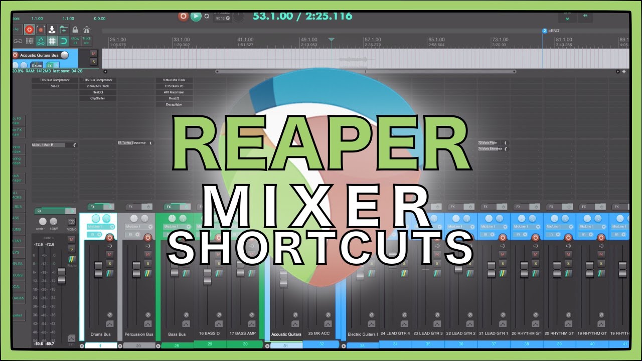 REAPER Mixer Shortcuts - 14 tips to work faster in REAPER's mixer