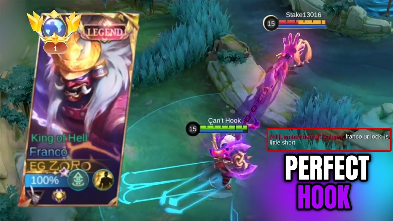 Perfect Franco Hooks That Won the Game!#francohook #mobilelegends #moba5v5 