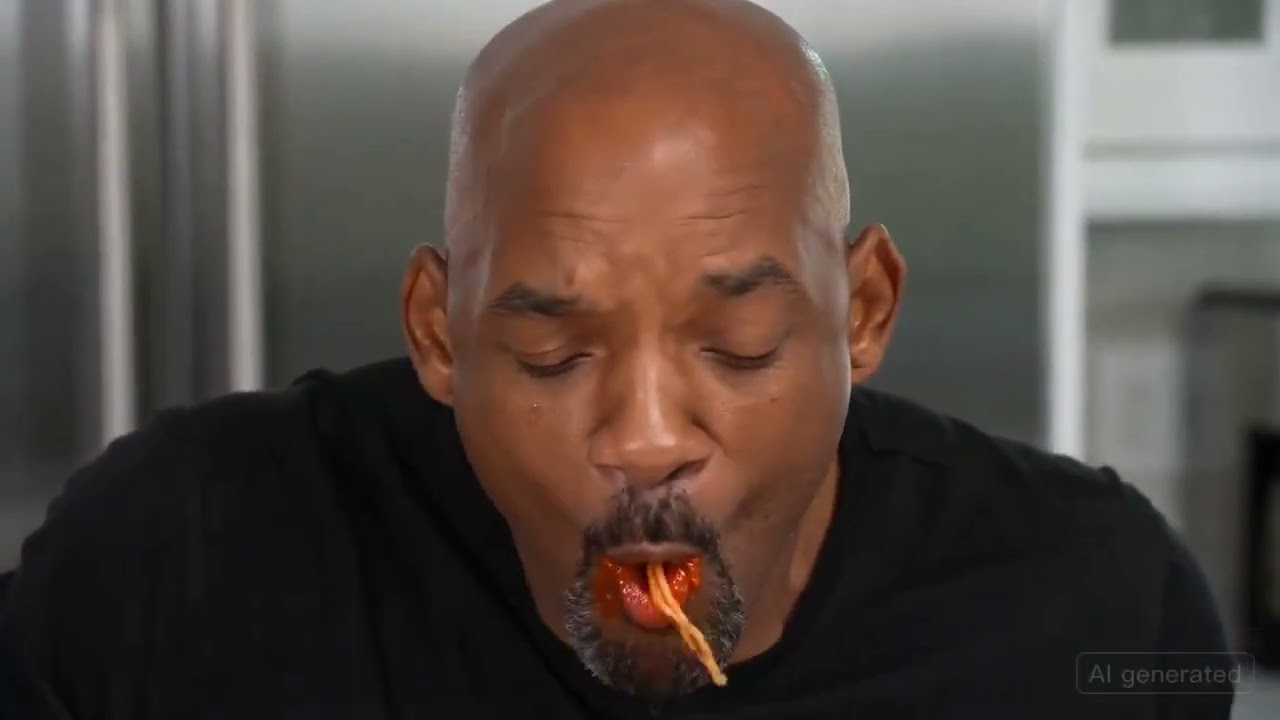 Пример Seedance с участием #WillSmith, поедающего спагетти.