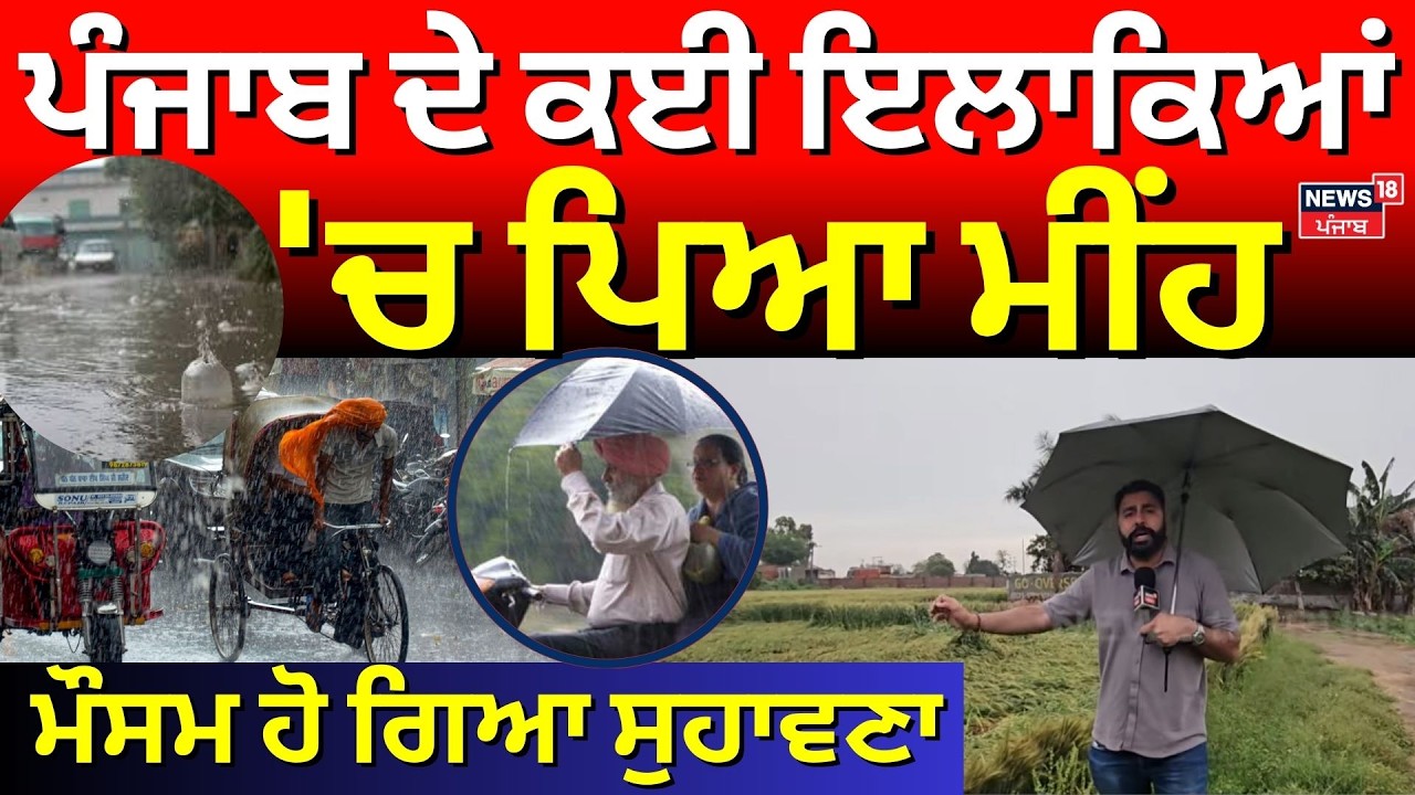 Sangrur Weather Update | ਪੰਜਾਬ ਦੇ ਕਈ ਇਲਾਕਿਆਂ 'ਚ ਪਿਆ ਮੀਂਹ, ਮੌਸਮ ਹੋ ਗਿਆ ਸੁਹਾਵਣਾ | Rain Alert | N18V