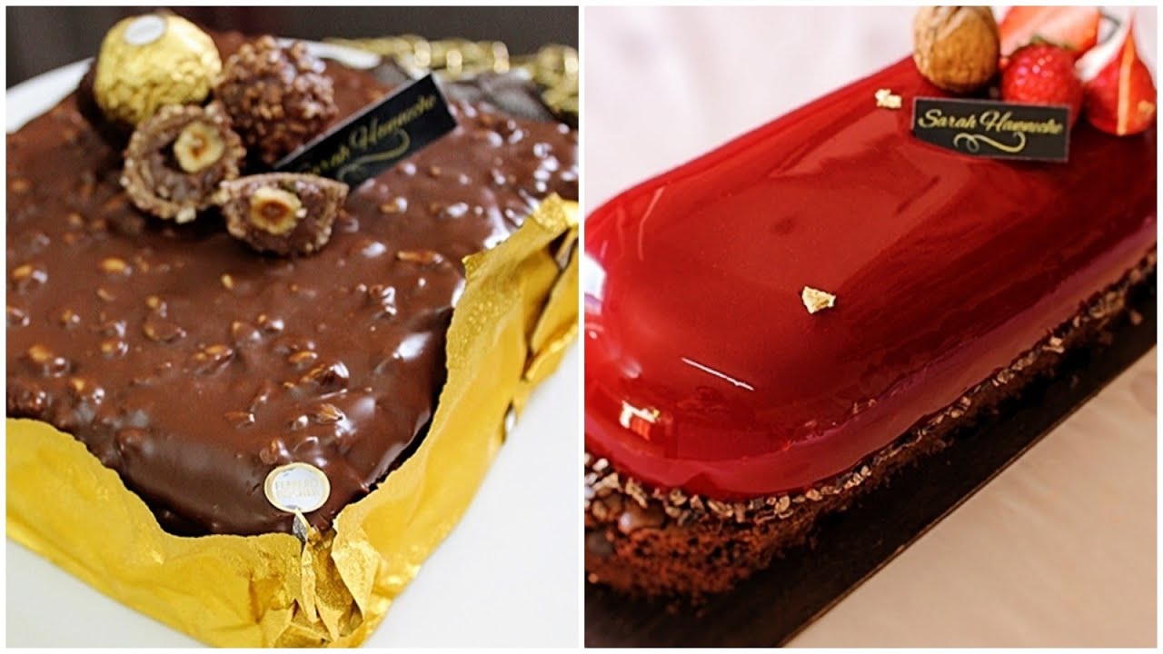 نوعين من الباتيسري في فيديو واحد entremet framboise glaçage miroir,ferero 🍰