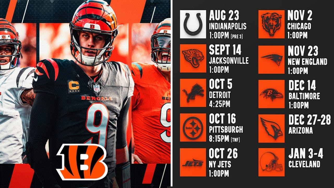 2025 Cincinnati Bengals Full Game Schedule
