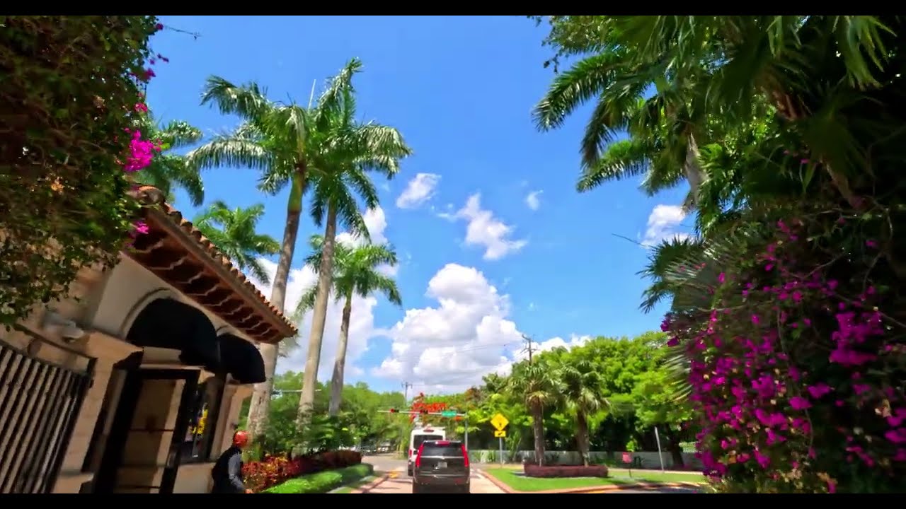ASMR Drive  From Cocoplum, Coral Gables to Hialeah Peaceful Miami City Journey