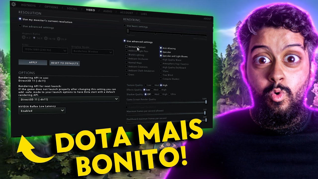 COMO TER MAIS FPS NO DOTA em 2024!