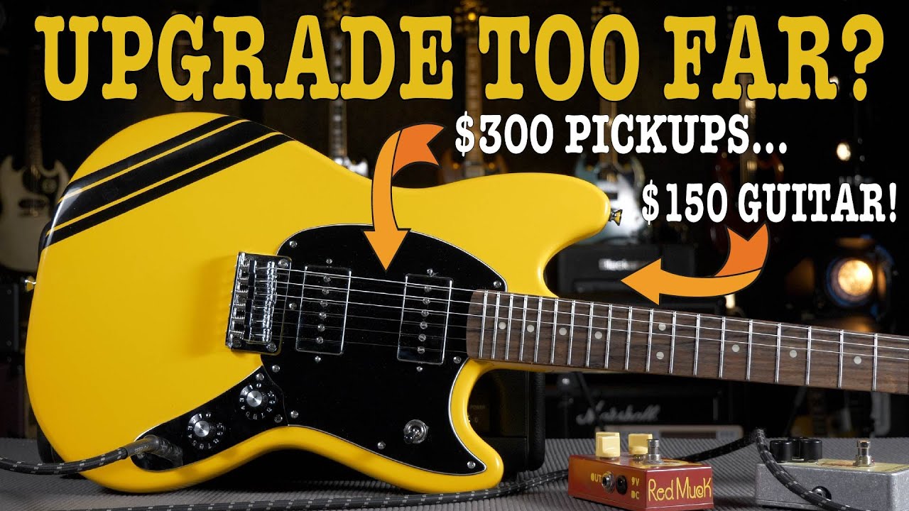 Upgrading A Cheap Guitar with Expensive Pickups - Squier Bullet Mustang with Phat Cats!