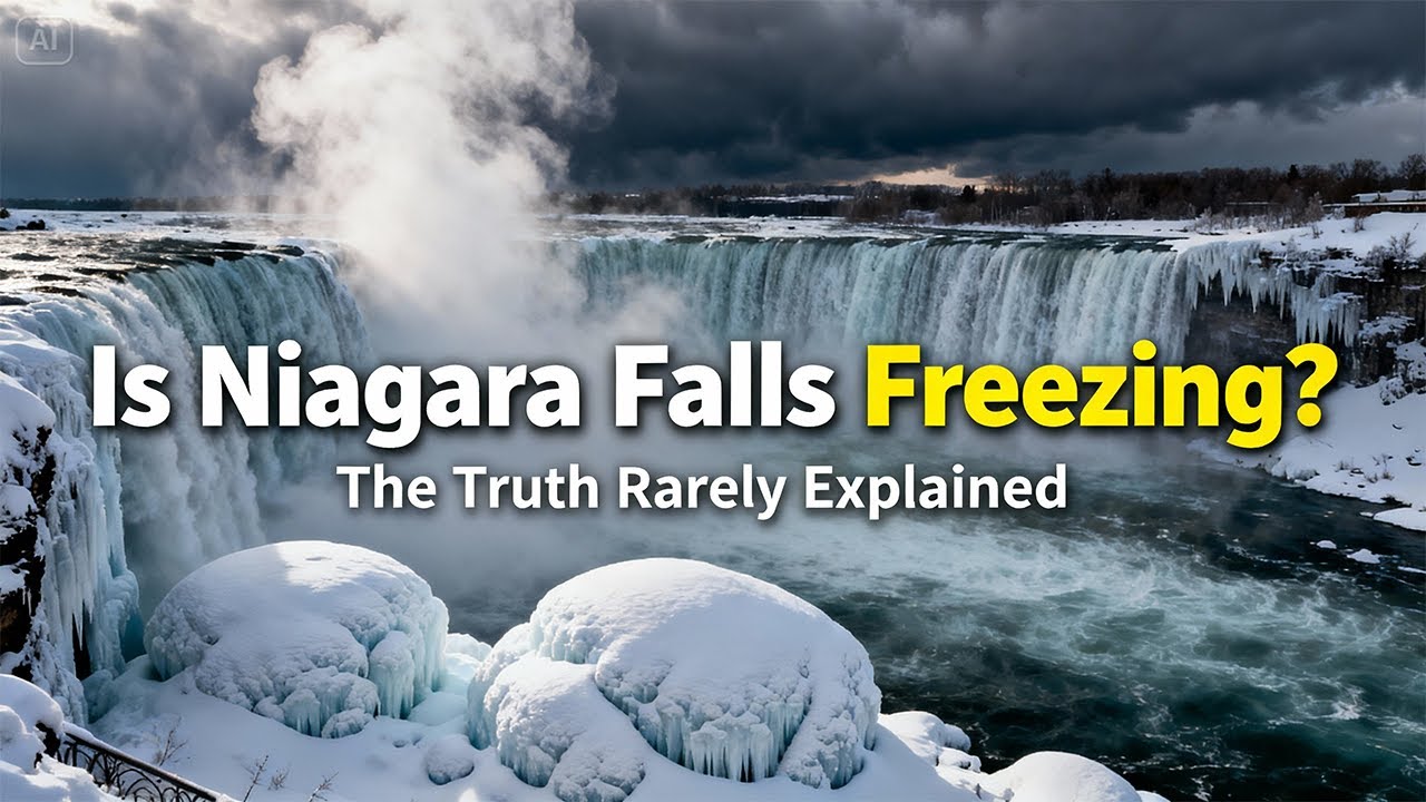 Rare Phenomenon: Niagara Falls on the Edge of Freezing