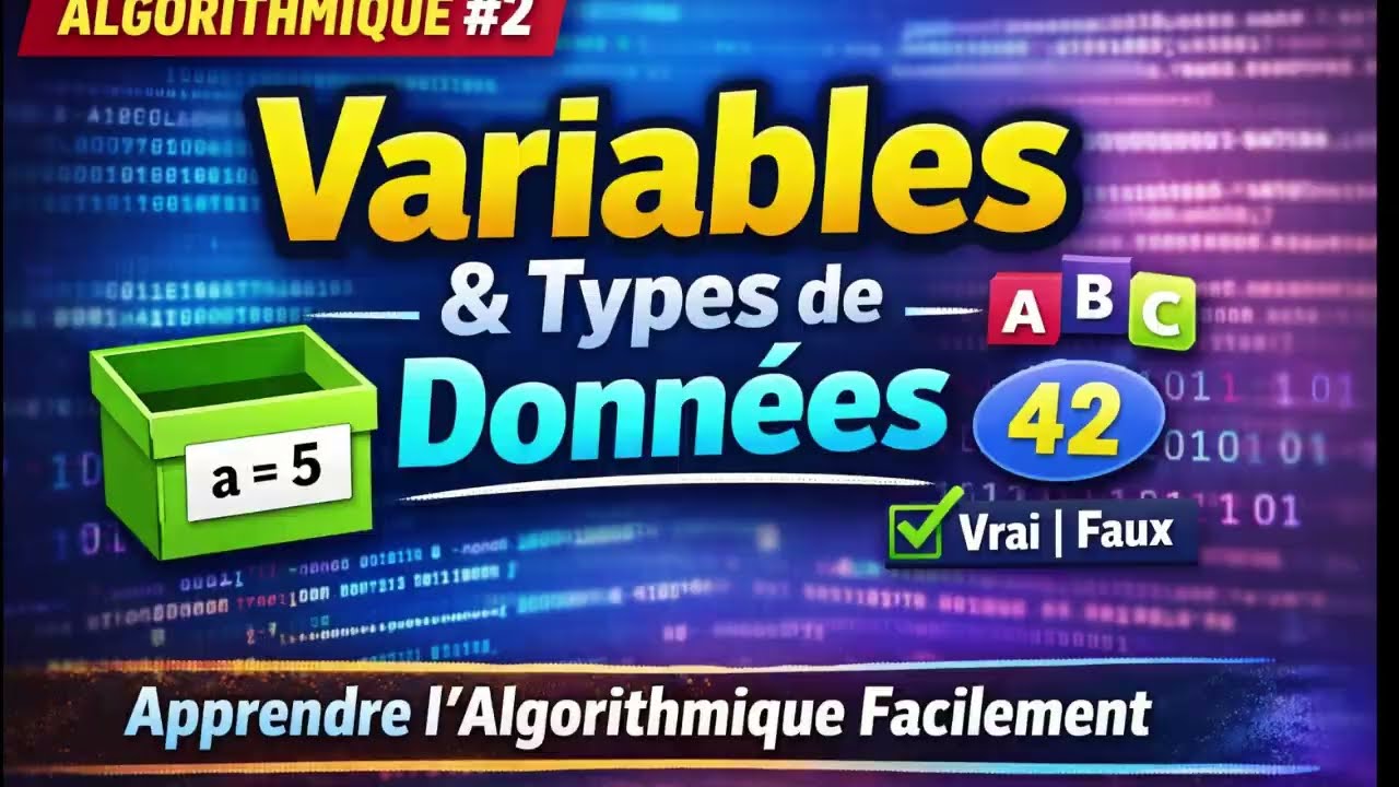 Cours d’Algorithmique #2 : Variables et Types de Données (Débutants)